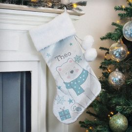 (image for) Personalised Polar Bear Christmas Stocking