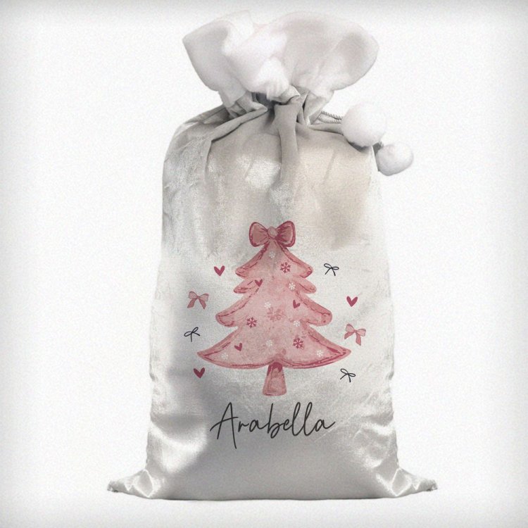 Modal Additional Images for Personalised Pink Christmas Tree Sack