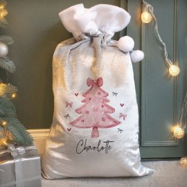 (image for) Personalised Pink Christmas Tree Sack