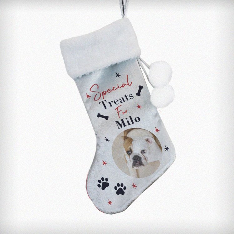Modal Additional Images for Personalised Photo Upload Dog Christmas Stocking