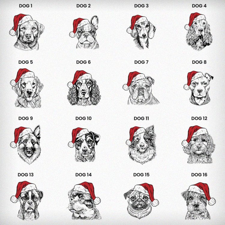 Modal Additional Images for Personalised Dog Breed Christmas Stocking