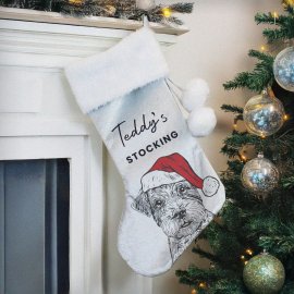 (image for) Personalised Dog Breed Christmas Stocking