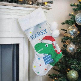 (image for) Personalised Dinosaur Christmas Stocking