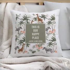 (image for) Personalised Jungle Print Cushion