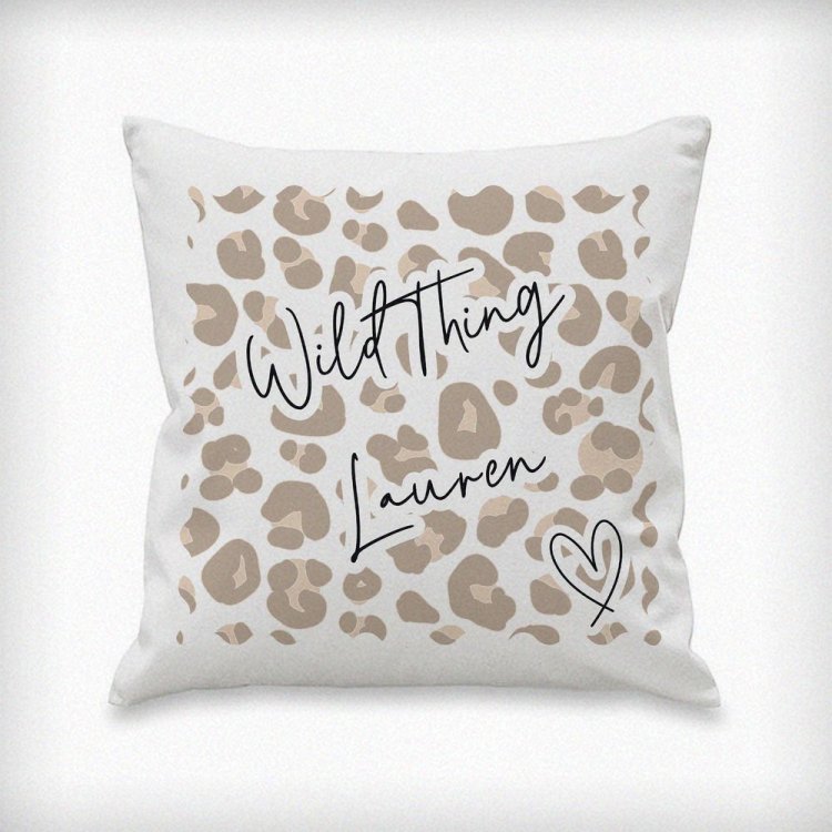 Modal Additional Images for Personalised Leopard Print Cushion