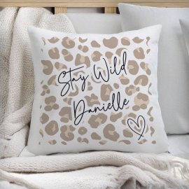 (image for) Personalised Leopard Print Cushion