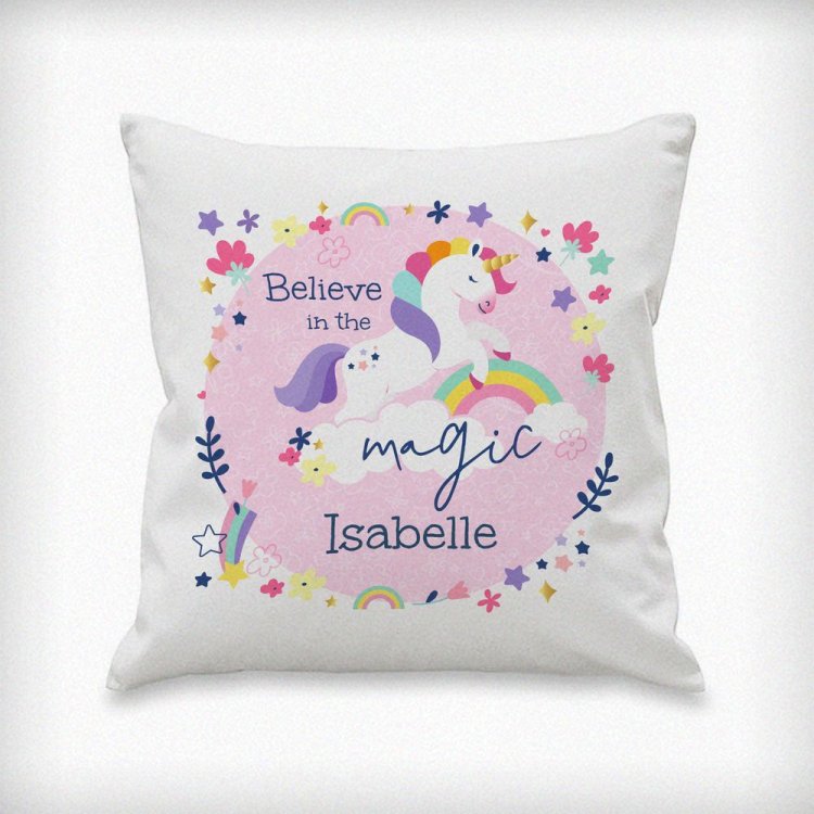 Modal Additional Images for Personalised Pink Unicorn Cushion