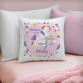(image for) Personalised Pink Unicorn Cushion