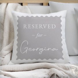 (image for) Personalised Grey Reserved For Cushion