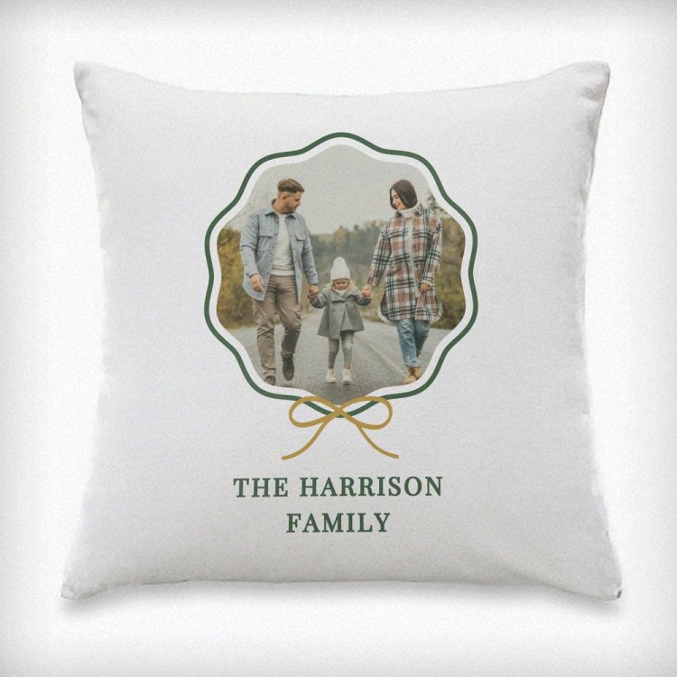 Modal Additional Images for Personalised Scallop Bow Photo Upload Cushion