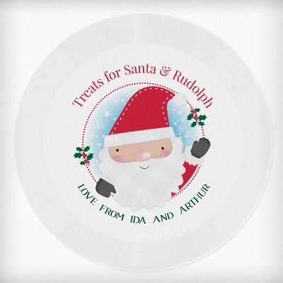 (image for) Personalised Santa Christmas Eve Mince Pie Plastic Plate