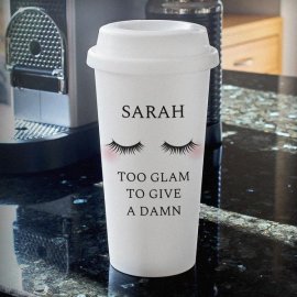 (image for) Personalised Eyelashes Insulated Eco Travel Cup