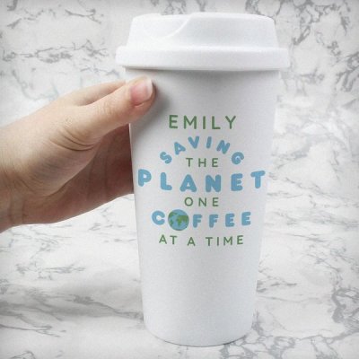 (image for) Personalised 'Saving the Planet' Insulated Eco Travel Cup