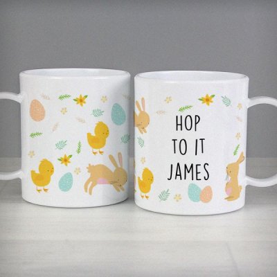 (image for) Personalised Easter Bunny & Chick Plastic Mug