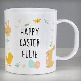 (image for) Personalised Easter Bunny & Chick Plastic Mug