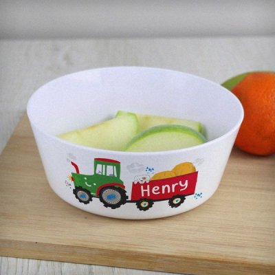 (image for) Personalised Tractor Plastic Bowl