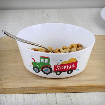 (image for) Personalised Tractor Plastic Bowl