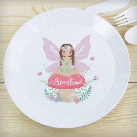 (image for) Personalised Toadstool Fairy Plastic Plate