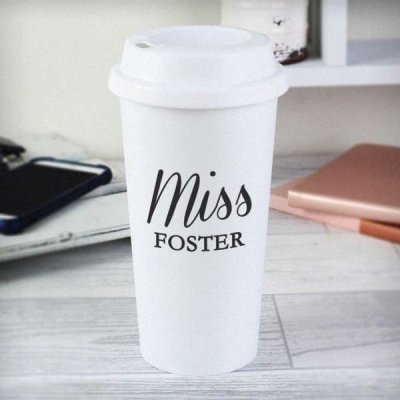 (image for) Personalised Free Text Insulated Reusable Eco Travel Cup