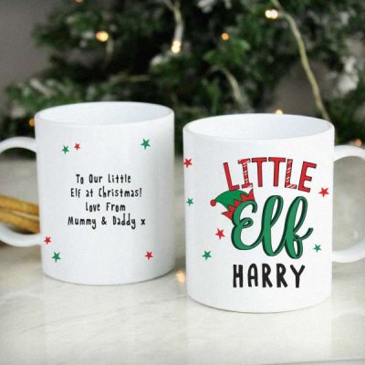 (image for) Personalised Little Elf Plastic Mug
