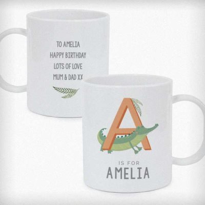 (image for) Personalised Animal Alphabet Plastic Mug