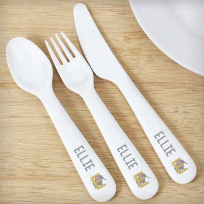 (image for) Personalised Animal Alphabet Plastic Cutlery