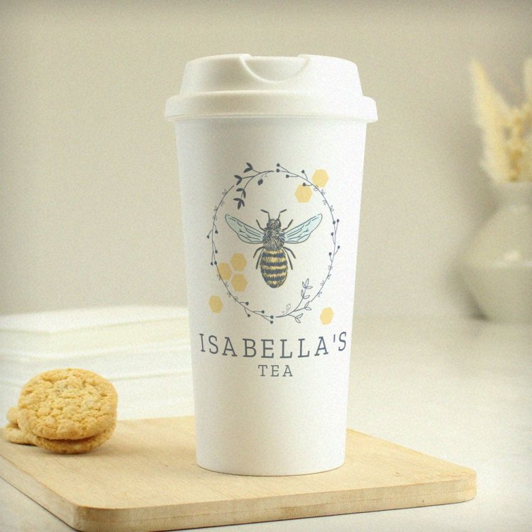 Modal Additional Images for Personalised Bee Insulated Travel Cup