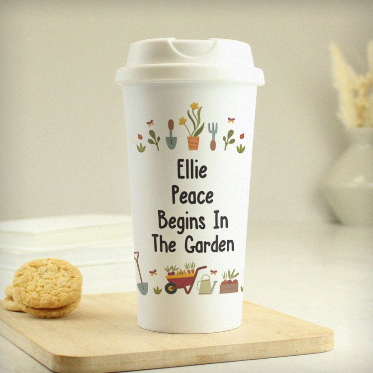 Modal Additional Images for Personalised Gardening Travel Mug