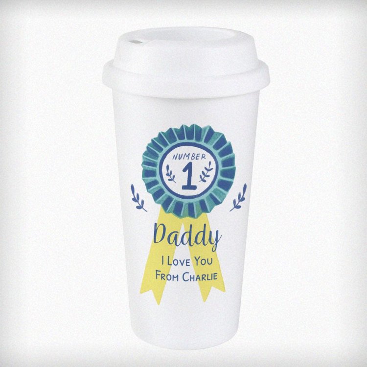 Modal Additional Images for Personalised Number 1 Travel Mug