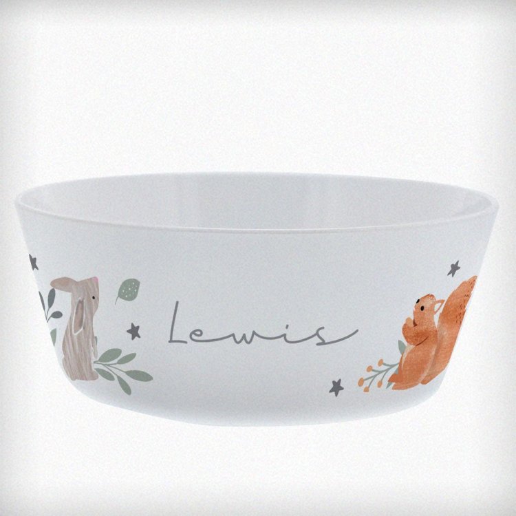 Modal Additional Images for Personalised Woodland Animals Bowl