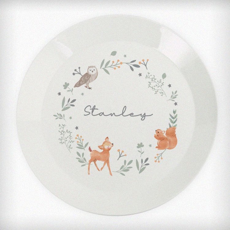 Modal Additional Images for Personalised Woodland Animals Plate