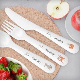 (image for) Personalised Woodland Animals Cutlery