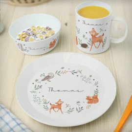 (image for) Personalised Woodland Animals Breakfast Set