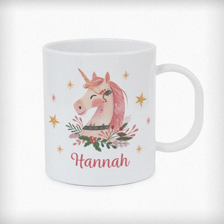Modal Additional Images for Personalised Unicorn Christmas Plastic Mug