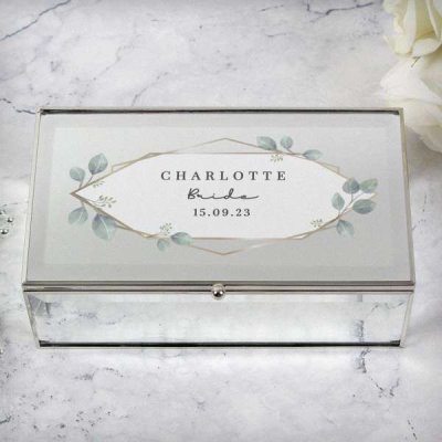 (image for) Personalised Botanical Mirrored Jewellery Box