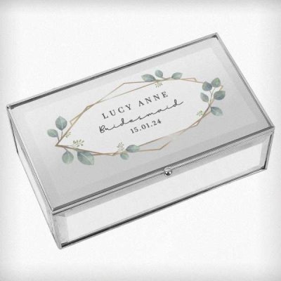 (image for) Personalised Botanical Mirrored Jewellery Box