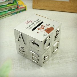 (image for) Personalised Woodland Fox ABC Money Box
