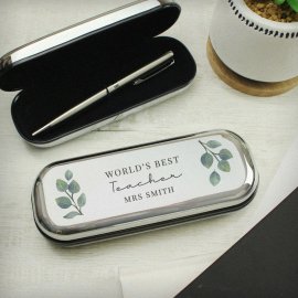 (image for) Personalised Botanical Pen and Box Set