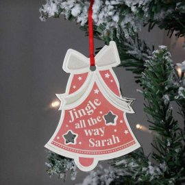 (image for) Personalised Jingle All The Way Bell Decoration
