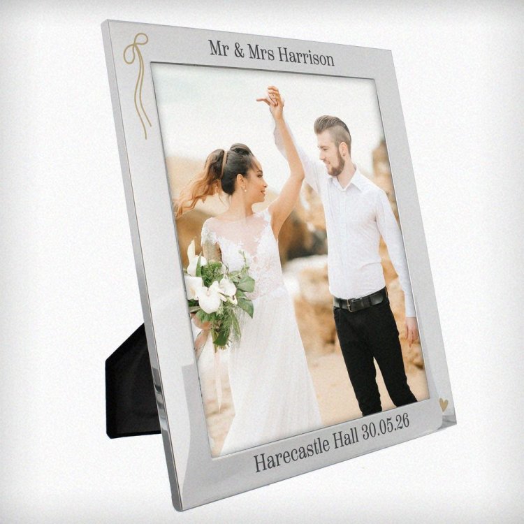 Modal Additional Images for Personalised Black & Gold Free Text 8x10 Photo Frame