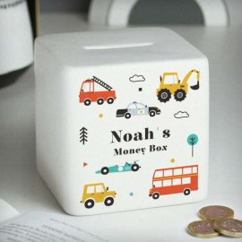 (image for) Personalised Vehicles Ceramic Square Money Box