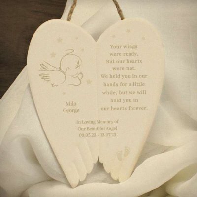 (image for) Personalised Little Angel Ceramic Wings