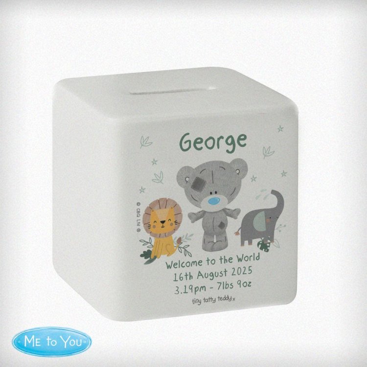Modal Additional Images for Personalised Tiny Tatty Teddy Jungle Animals Money Box