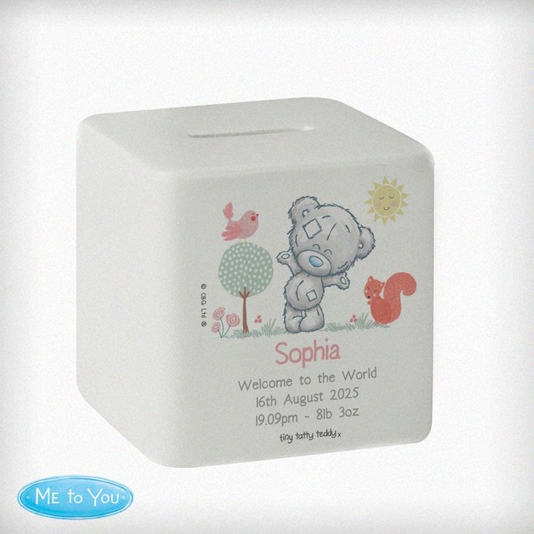 Modal Additional Images for Personalised Tiny Tatty Teddy Woodland Animal Money Box