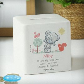 (image for) Personalised Tiny Tatty Teddy Woodland Animal Money Box