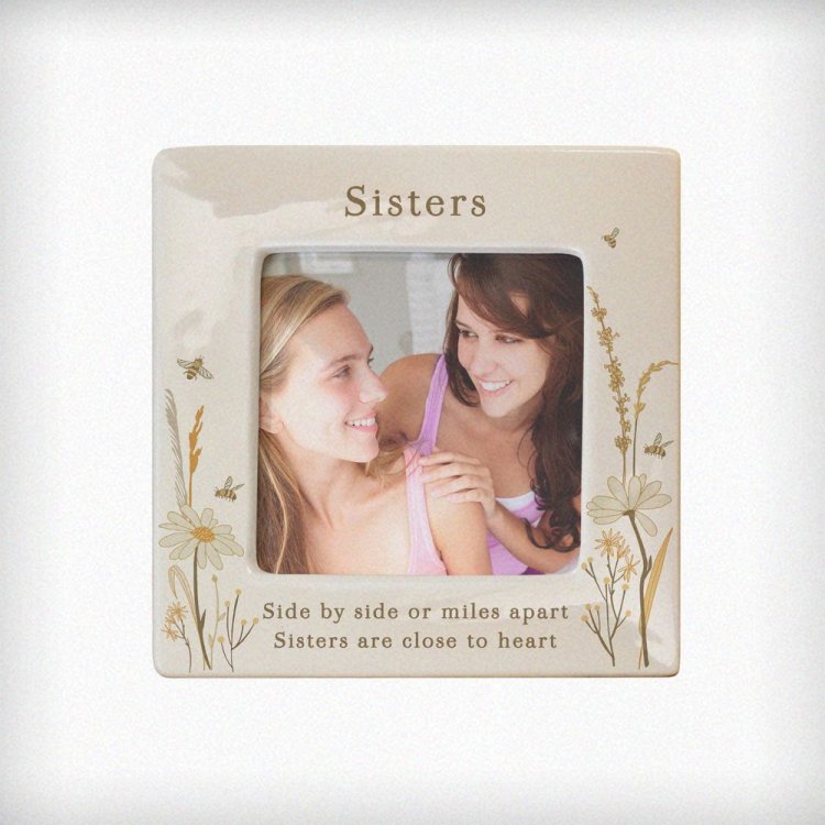 Modal Additional Images for Personalised Bees & Daisy Ceramic 4x4 Frame