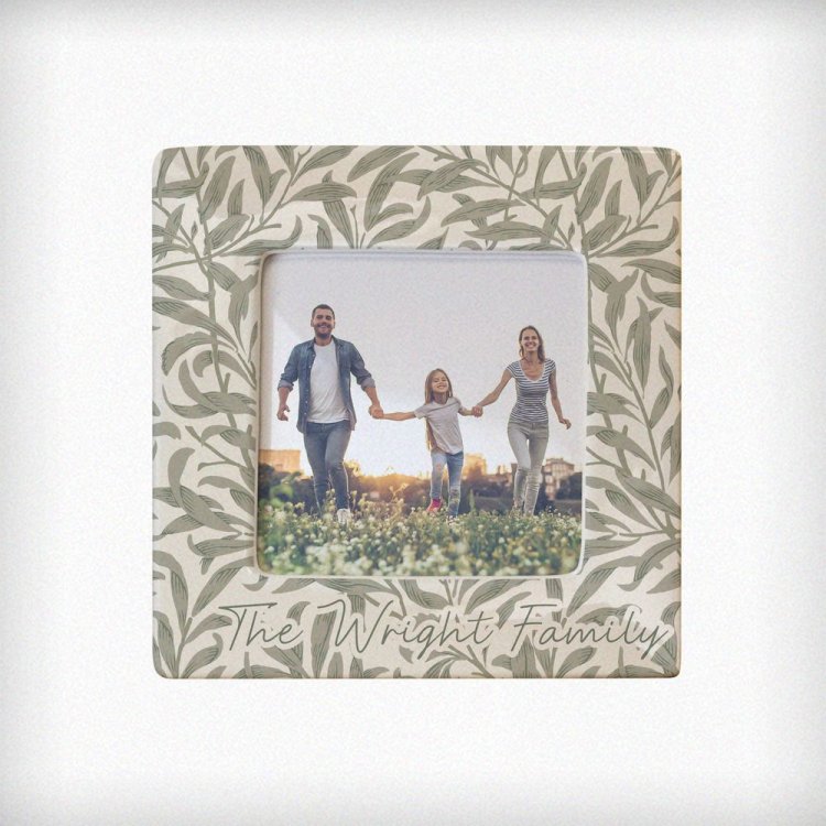 Modal Additional Images for Personalised Leaf Print Ceramic 4x4 Frame