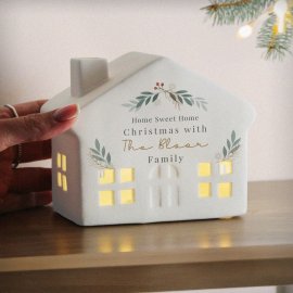 (image for) Personalised Christmas Foliage LED House