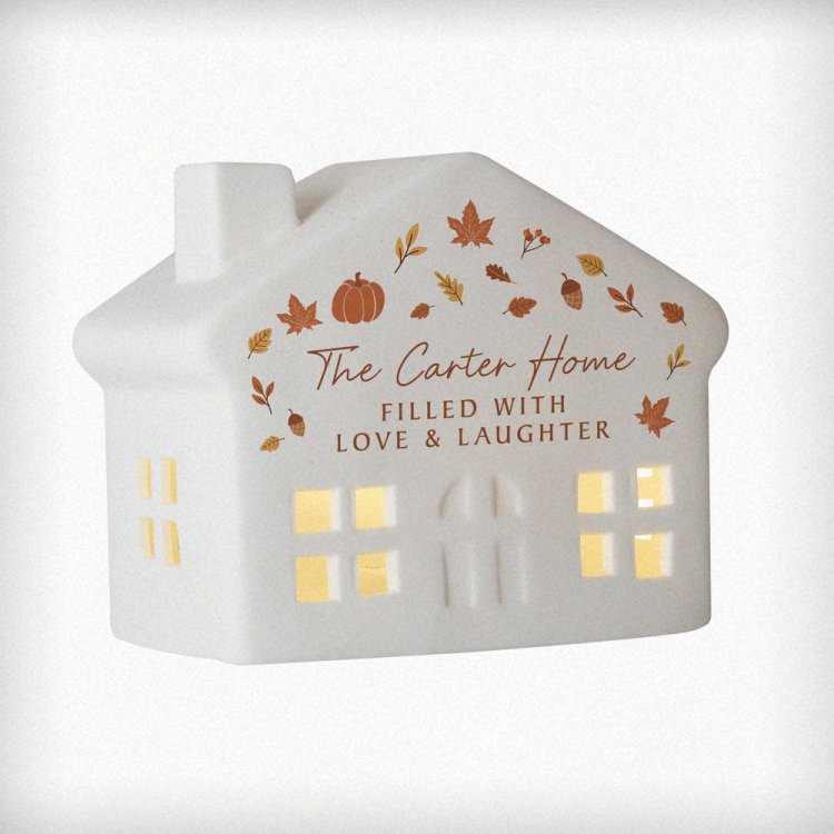 Modal Additional Images for Personalised Autumnal Leaves LED House