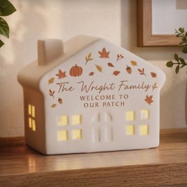 (image for) Personalised Autumnal Leaves LED House